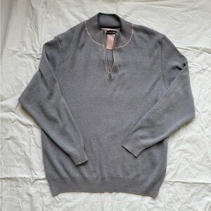 Men's Marcello pink and blue zip up Sweater